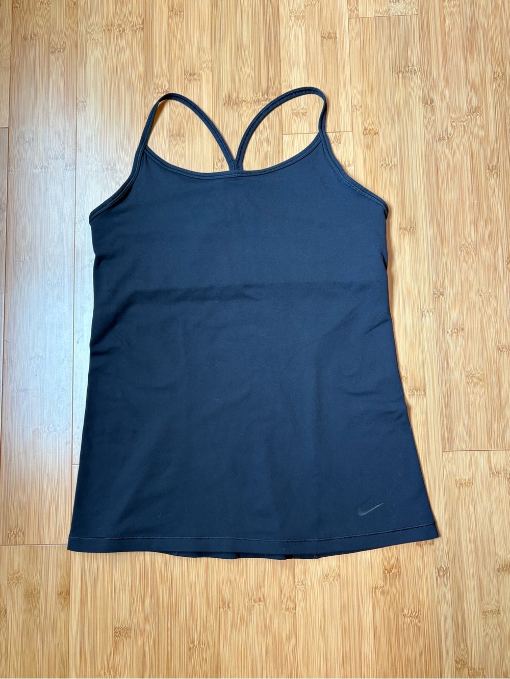 Nike Black Strappy Tank Top with built in bra